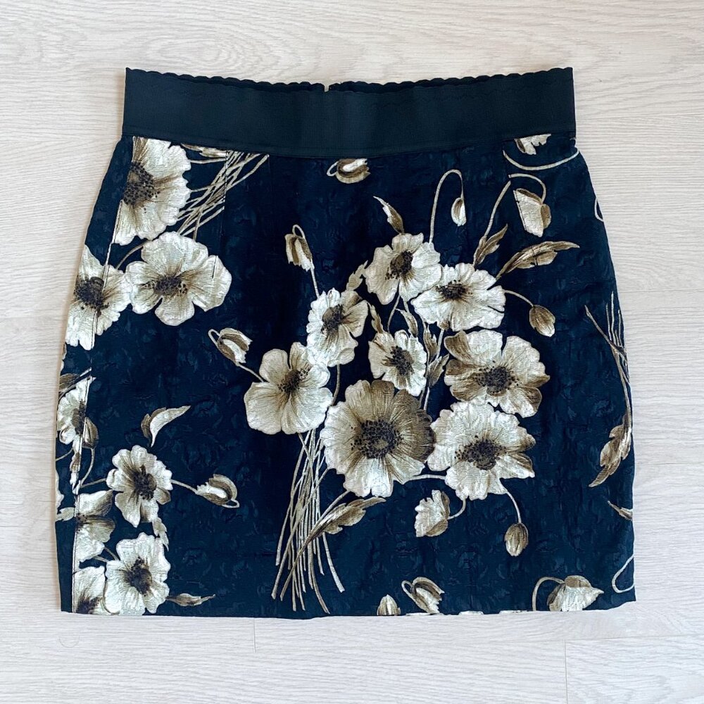 Dolce & Gabbana Floral Mini Skirt Size EU42 Career Date Night Party Vamp Grunge